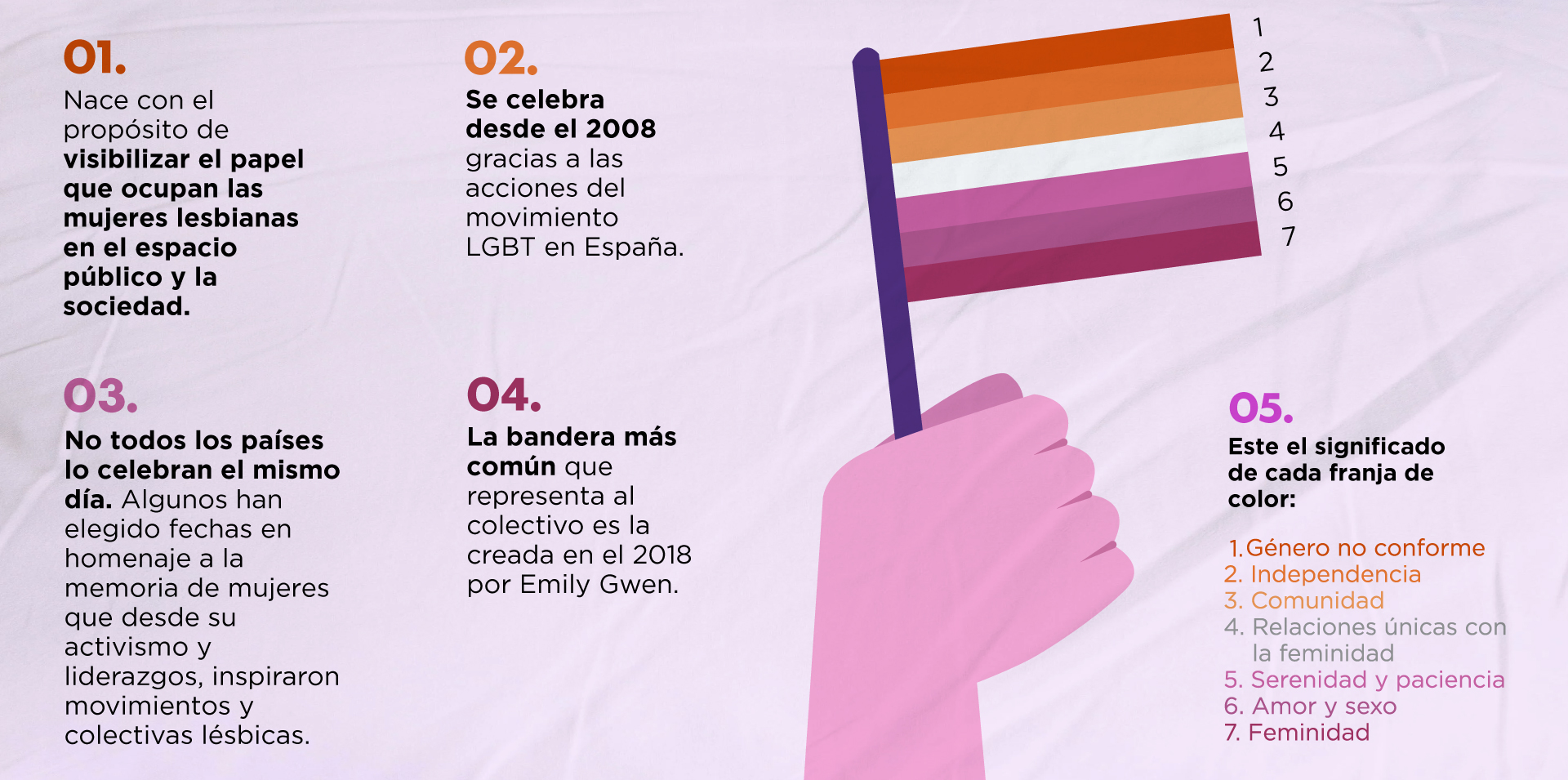 Infografía explicativa de la bandera de este día