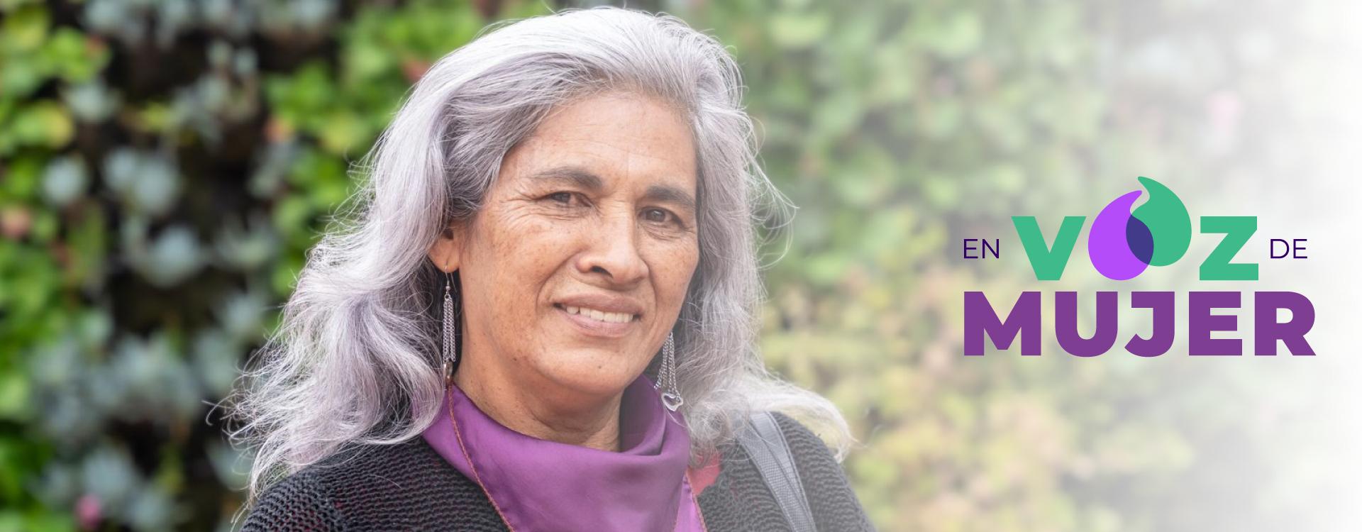 Mujer beneficiaria de sistema de cuidado