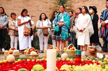 Mujeres campesinas en evento