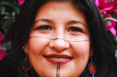 Mujer indigena en Bogotá