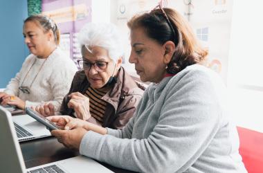 Mujer en curso de formación