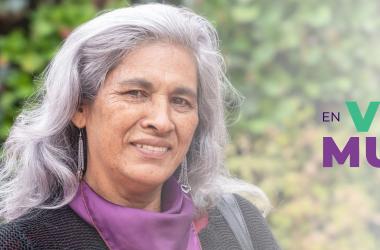 Mujer beneficiaria de sistema de cuidado