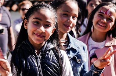 Niñas contentas