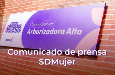 Comunicado de prensa SDMujer