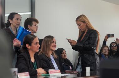 La secretaria Tami Leal asistió a la instalación de la bancada de mujeres de la localidad de San Cristobál. 